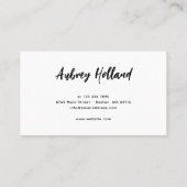 White Makeup & Nails Weißes Script 2 Fotos Visitenkarte (Rückseite)