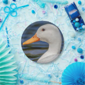 White Mallard Duck Pappteller (Party)