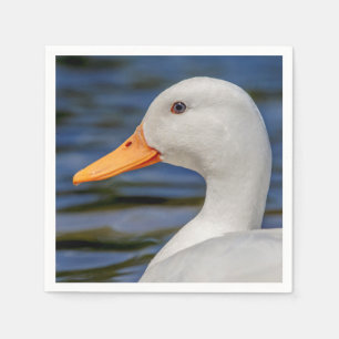 White Mallard Duck Serviette