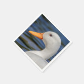 White Mallard Duck Serviette (Ecke)