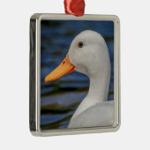 White Mallard Duck Silbernes Ornament (Rechts)