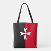 White Maltese Cross & Malta flag fashion / knights Tasche (Rückseite)