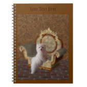 White Maltese Fantasy Dog Art Notebook Notizblock (Vorderseite)