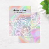 White Mandala auf Holographic Display Earring Card (Schreibtisch)