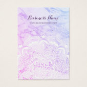 White Mandala auf Lila Hintergrundekarten (Vorderseite)