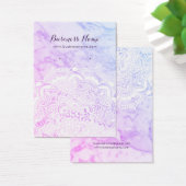 White Mandala auf Lila Hintergrundekarten (Schreibtisch)