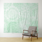 White Mandala Collection Green Design Wandteppich (Beispiel (Horizontal))