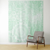 White Mandala Collection Green Design Wandteppich (Beispiel)