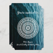 White Mandala Lasse das Set, das Sie kostenlos Einladung (Vorne/Hinten)