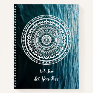 White Mandala Lasse das Set, das Sie kostenlos Notizblock