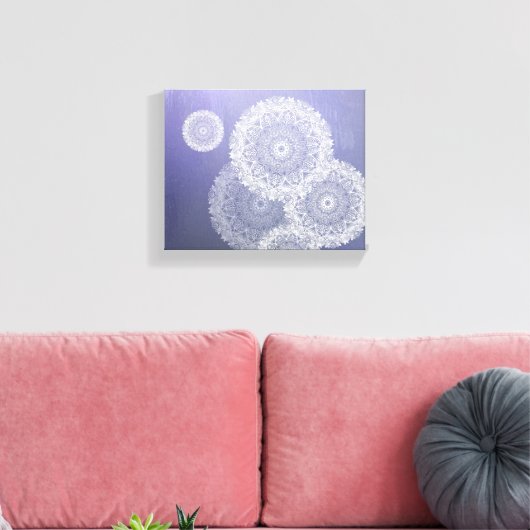 White Mandala Leinwanddruck (Insitu (Wohnzimmer))