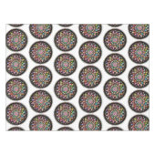 White Mandala Rainbow Indian Pattern Tableclout Tischdecke (Vorderseite (Horizontal))