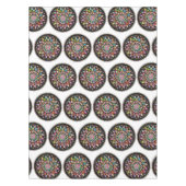 White Mandala Rainbow Indian Pattern Tableclout Tischdecke (Vorderseite)