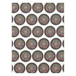White Mandala Rainbow Indian Pattern Tableclout Tischdecke