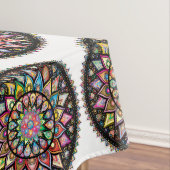 White Mandala Rainbow Indian Pattern Tableclout Tischdecke (Beispiel)