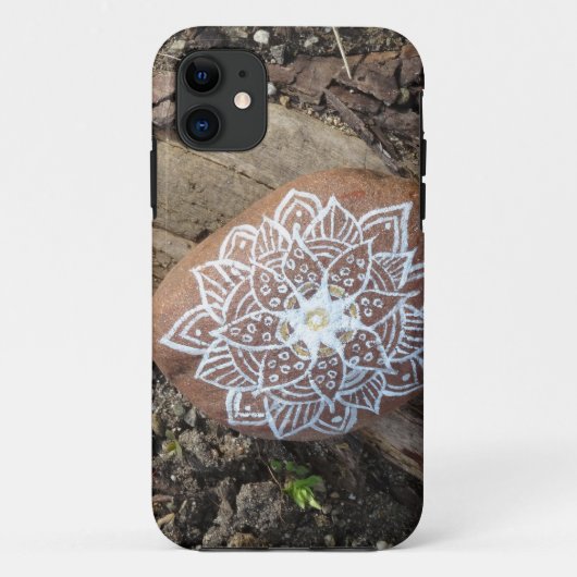 White Mandala Zeichnend Stone Case-Mate iPhone Hülle (Rückseite)