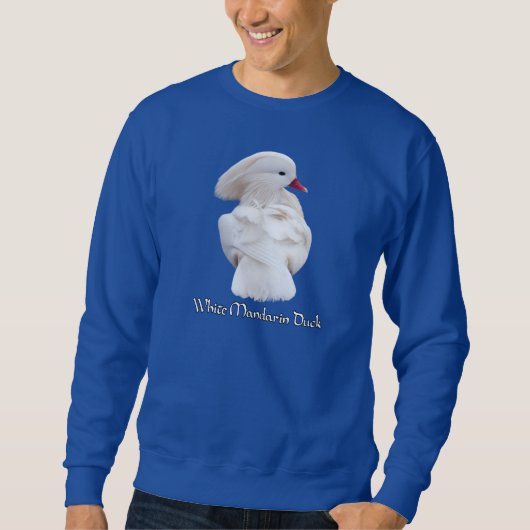 White Mandarin Duck Sweatshirt (Vorderseite)