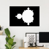 White Mandelbrot Poster (Heimbüro)