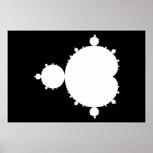 White Mandelbrot Poster (Vorne)