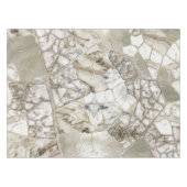 White Marble and Pearl Leaf structure Tischdecke (Vorderseite (Horizontal))