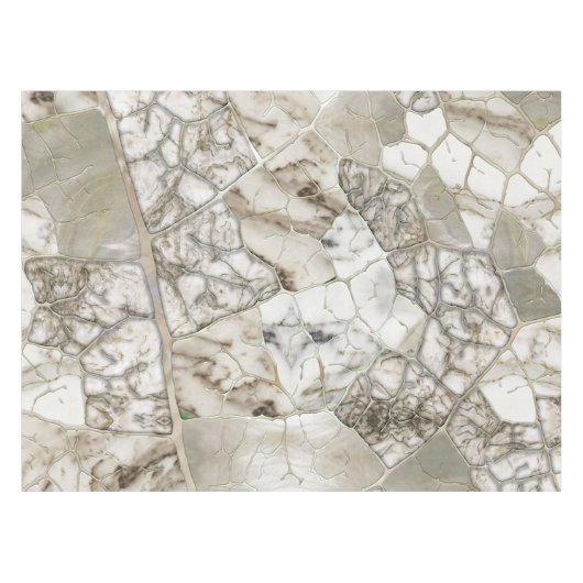 White Marble and Pearl Leaf structure Tischdecke (Vorderseite (Horizontal))