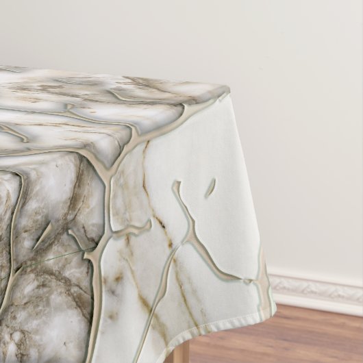 White Marble and Pearl Leaf structure Tischdecke (Beispiel)