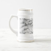 White Marble Beer Stein Bierglas (Links)