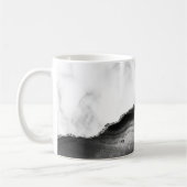 White Marble Black Agate Silver Glitter  Kaffeetasse (Links)