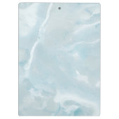 White Marble Business Logo Pro clipboard Klemmbrett (Rückseite)
