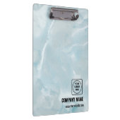 White Marble Business Logo Pro clipboard Klemmbrett (Rechts)