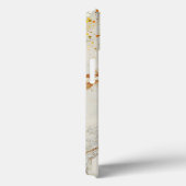 White marble chic gold glitter monogram Case-Mate iPhone hülle (Rückseite / Rechts)