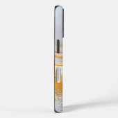 White marble chic gold glitter monogram Case-Mate iPhone hülle (Rückseite / Rechts)