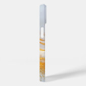 White marble chic gold glitter monogram Case-Mate iPhone hülle (Rückseite / Rechts)