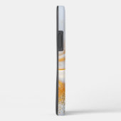 White marble chic gold glitter monogram Case-Mate iPhone hülle (Rückseite / Rechts)