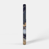 white marble chic gold glitter monogram samsung galaxy hülle (Rechte Seite)