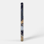 white marble chic gold glitter monogram samsung galaxy hülle (Rechte Seite)