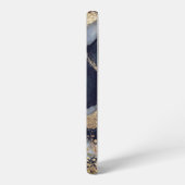 white marble chic gold glitter monogram samsung galaxy hülle (Linke Seite)