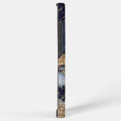 white marble chic gold glitter monogram samsung galaxy hülle (Rechte Seite)