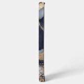 white marble chic gold glitter monogram samsung galaxy hülle (Linke Seite)