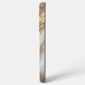 white marble chic gold glitter monogram samsung galaxy hülle (Linke Seite)