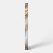 white marble chic gold glitter monogram samsung galaxy hülle (Linke Seite)
