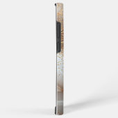 white marble chic gold glitter monogram samsung galaxy hülle (Rechte Seite)
