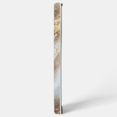 white marble chic gold glitter monogram samsung galaxy hülle (Linke Seite)