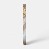 white marble chic gold glitter monogram samsung galaxy hülle (Linke Seite)