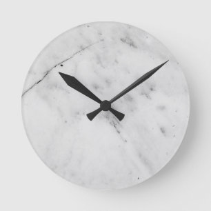 White Marble Glam #1 #marble #decle #art Runde Wanduhr