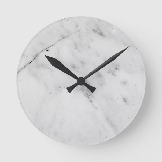 White Marble Glam #1 #marble #decle #art Runde Wanduhr (Vorderseite)