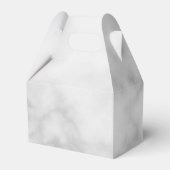 White Marble Modernes Script Personalisiert Name Geschenkschachtel (Rückseite)
