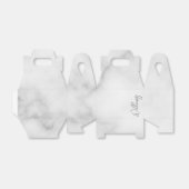 White Marble Modernes Script Personalisiert Name Geschenkschachtel (Ungefaltet)