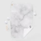 White Marble Modernes Script Personalisiert Name Golfhandtuch (Insitu)