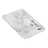 White Marble Modernes Script Personalisiert Name Magnet (Rechte Seite)